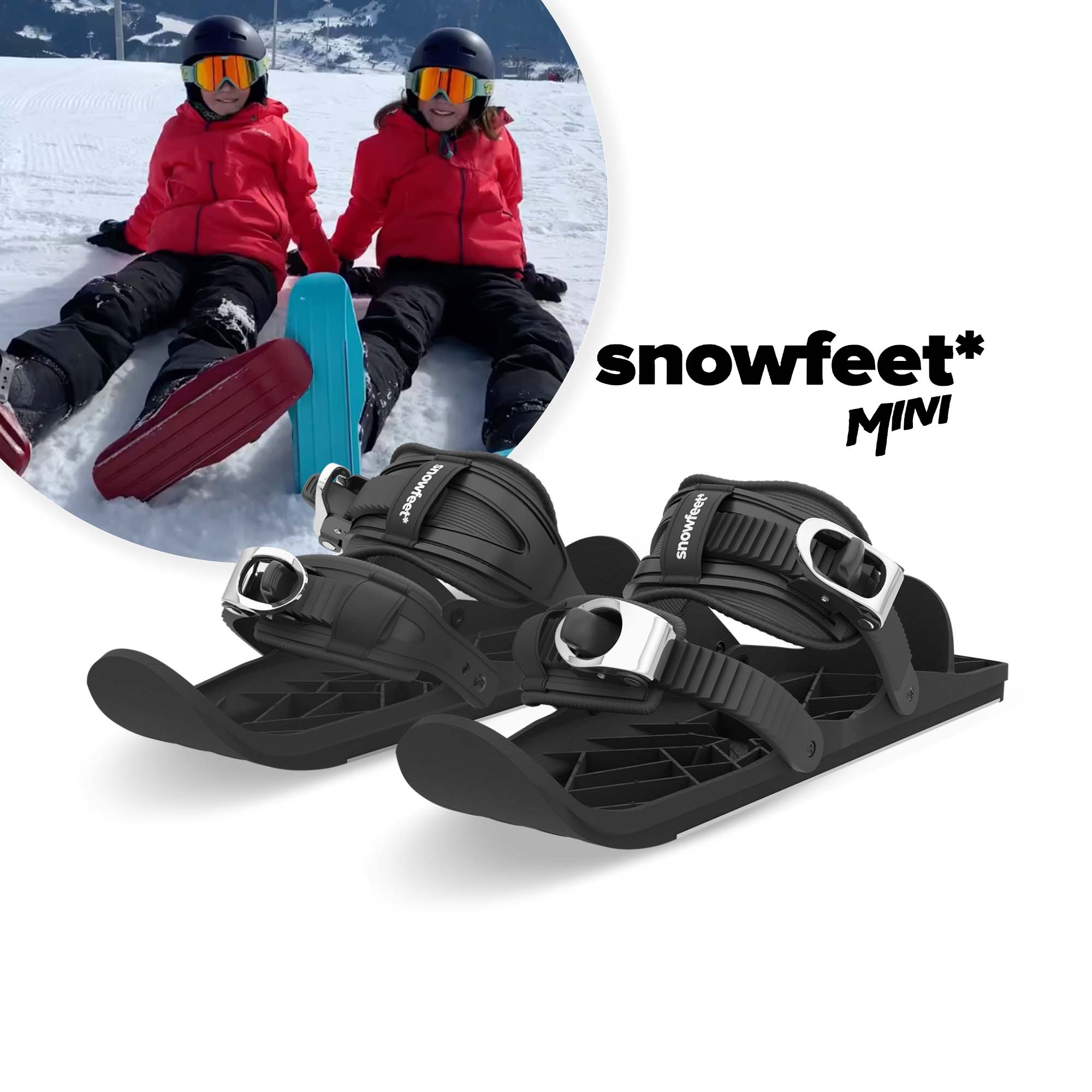 Snowfeet* MINI KIDS | Shoe Size < 6 US | Mini Ski Skates