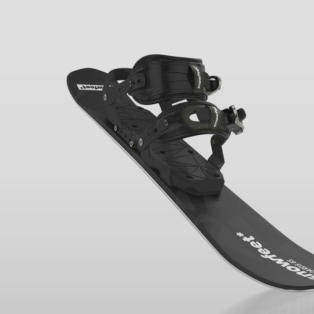 Snowfeet* Skiblades | 65 CM | Black triangle | Snowboard Bindings | Skiboards Snowblades Short Mini Skis - snowfeet* | Detailed Video