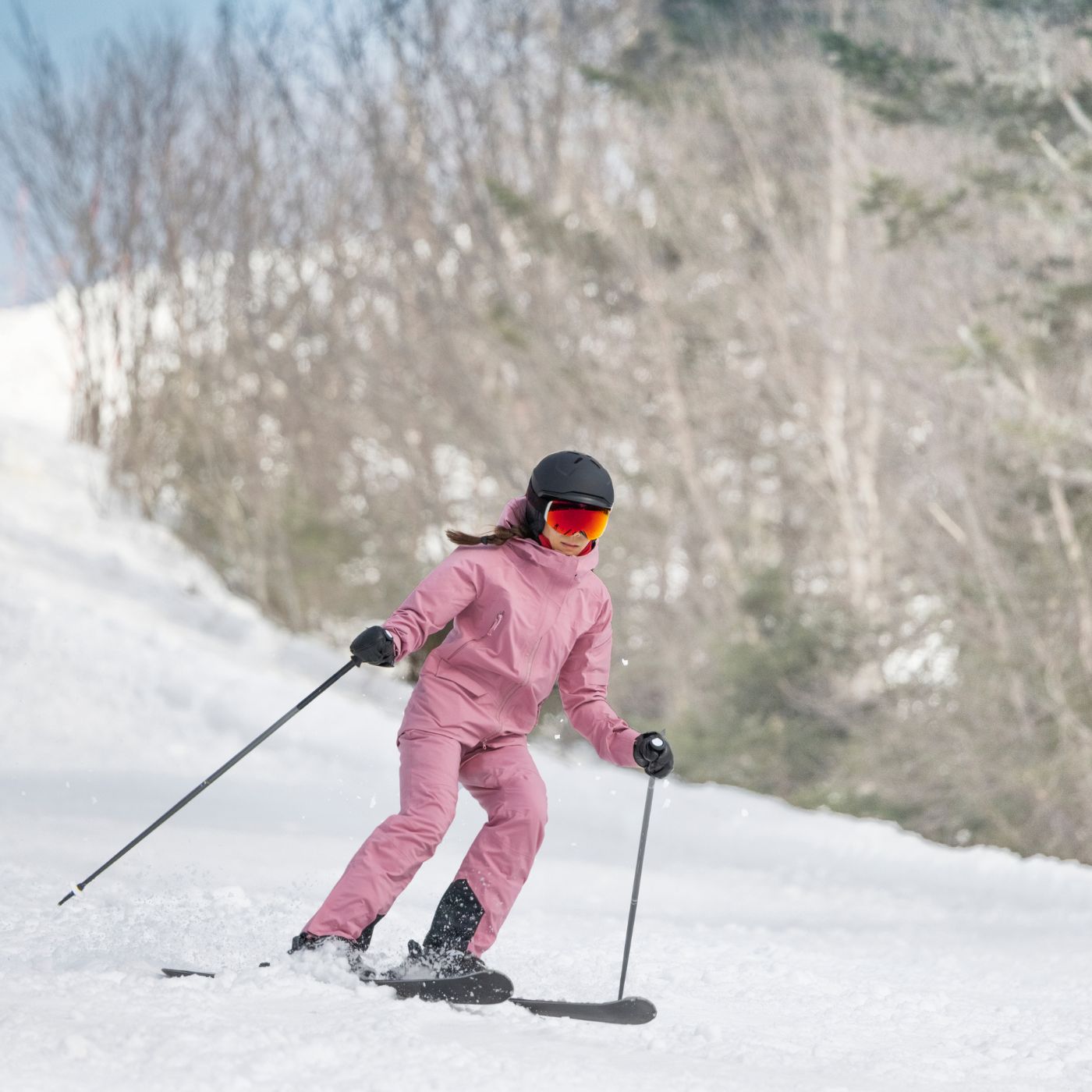 skiing, resort,women, short skis, skiskates, skiboards, skiblades, snowfeet, mountains, winter, outdoor, sport, fun