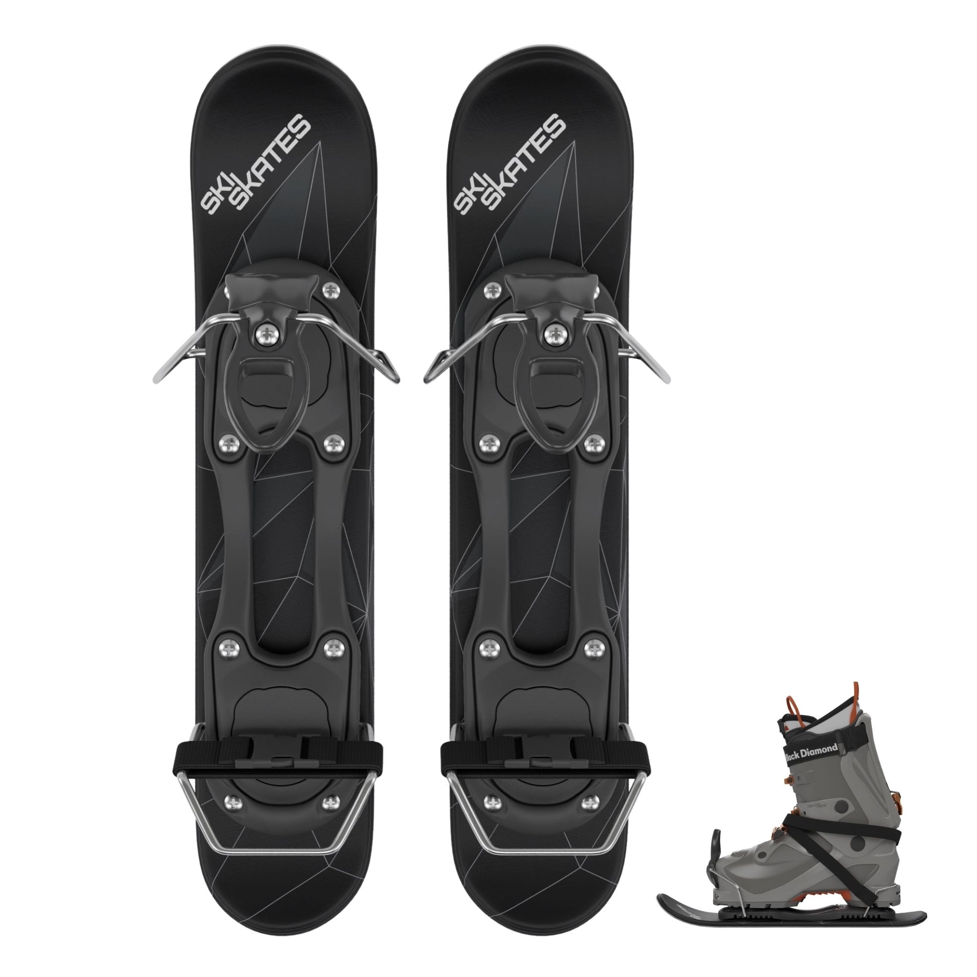 Skiskates by Snowfeet* | 44 CM | Skiblades Snowblades | Ski Boots Model | Free shipping - snowfeet*