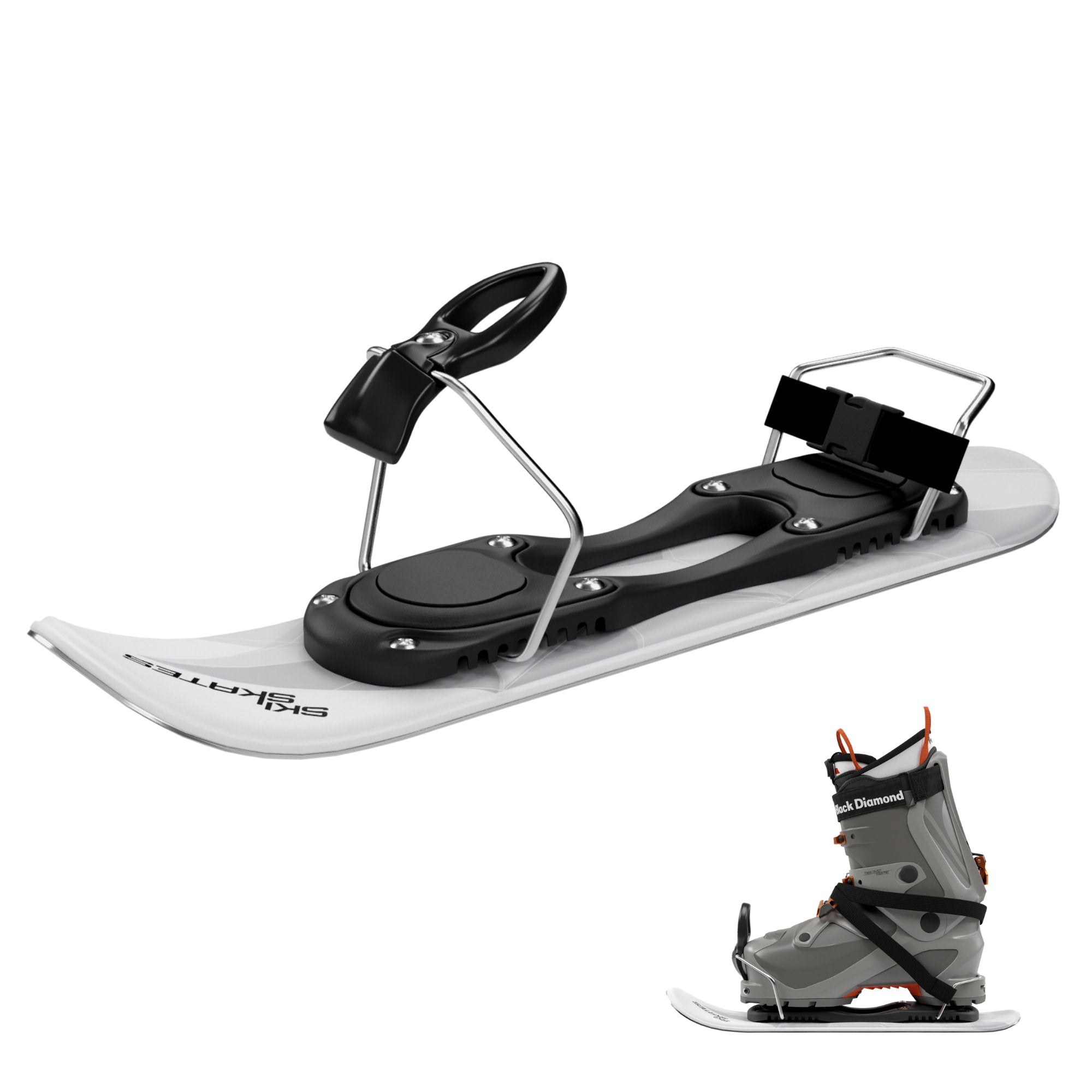 Skiskates by Snowfeet* | 44 CM | Skiblades Snowblades | Ski Boots Model | Free shipping - snowfeet*