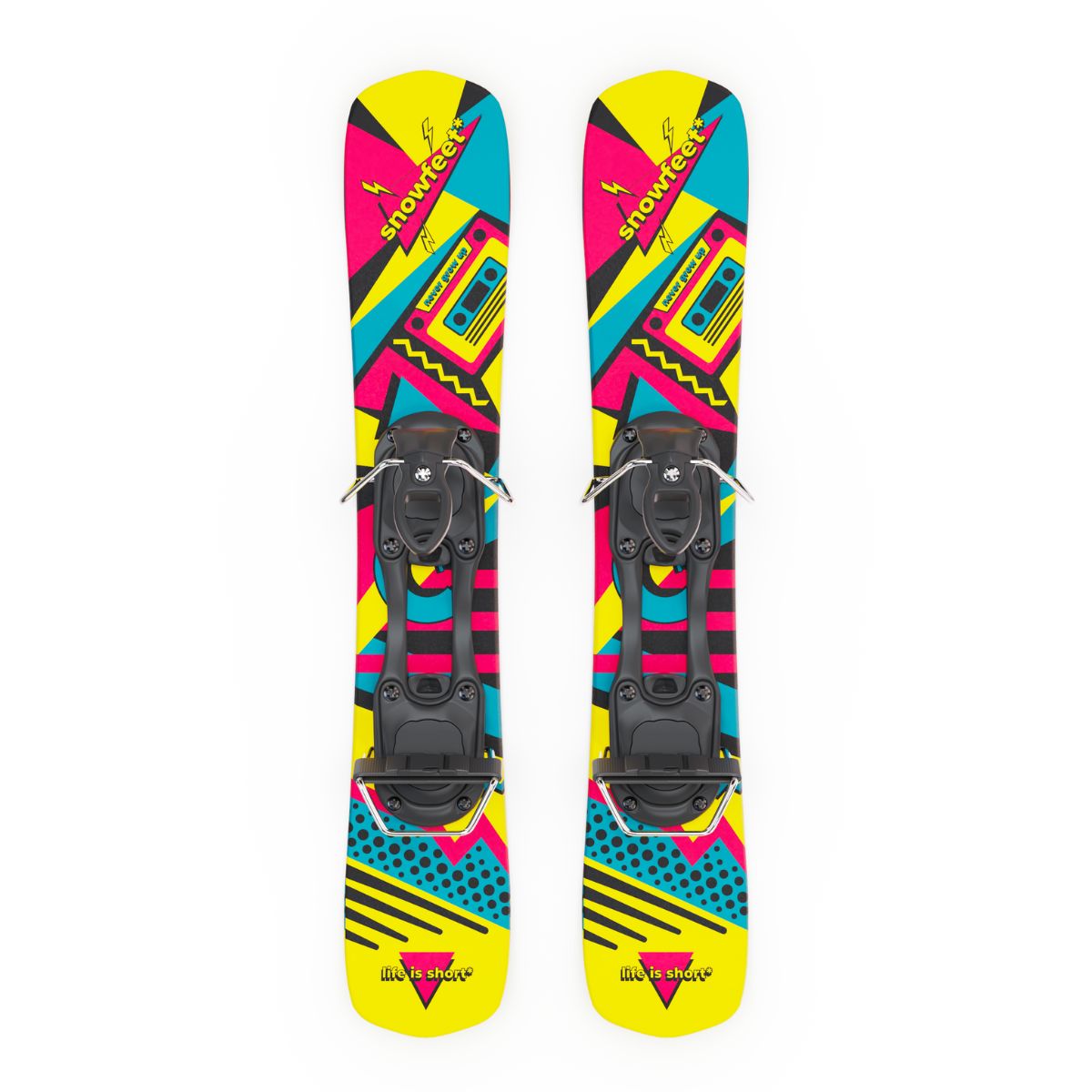 Snowfeet* Skiblades | 65 CM | Snowblades Short Skis - snowfeet*