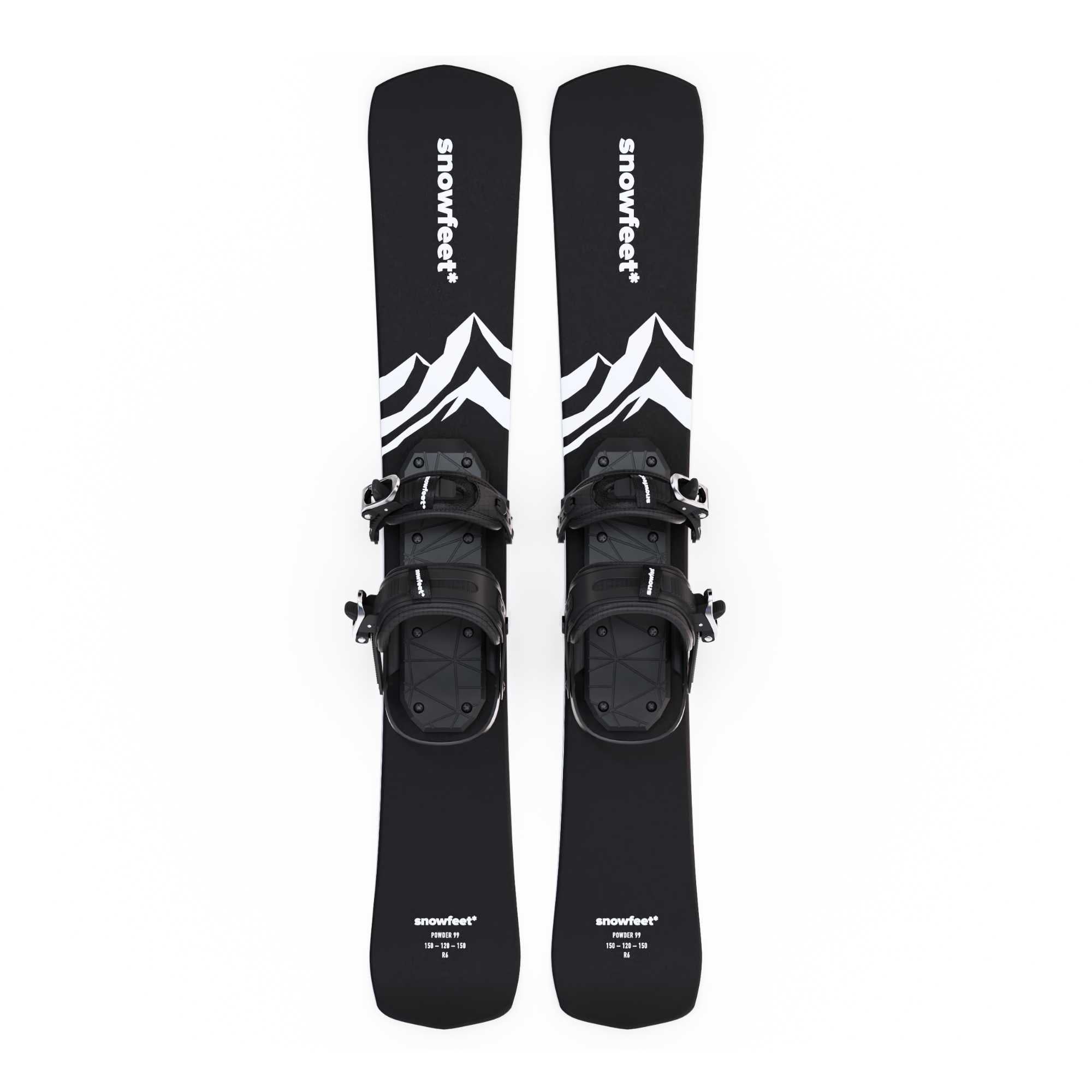 Snowfeet* POWDER Skiblades | 99 CM | Skiboards Snowblades Short Skis - snowfeet*