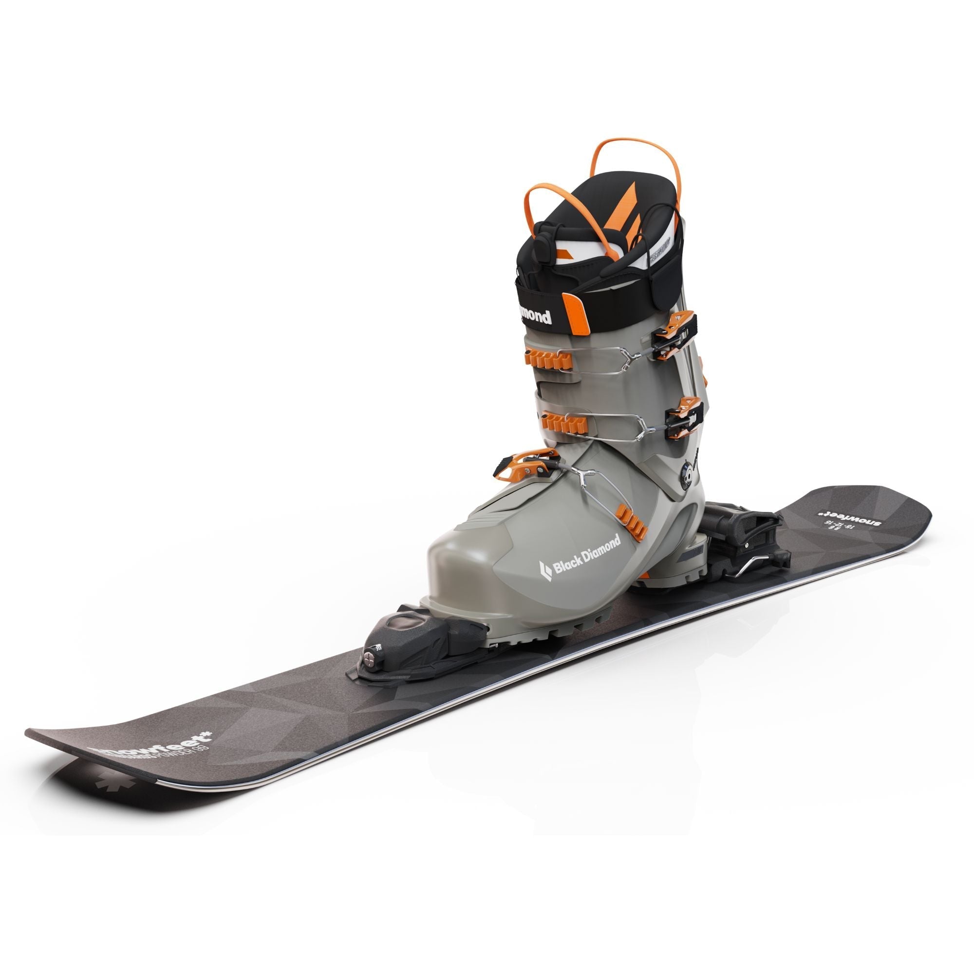 Snowfeet Powder skis designed for deep powder conditions - Skiblades | 99 CM | Black | Pro Ski Bindings | Skiboards Snowblades Short Skis - snowfeet*