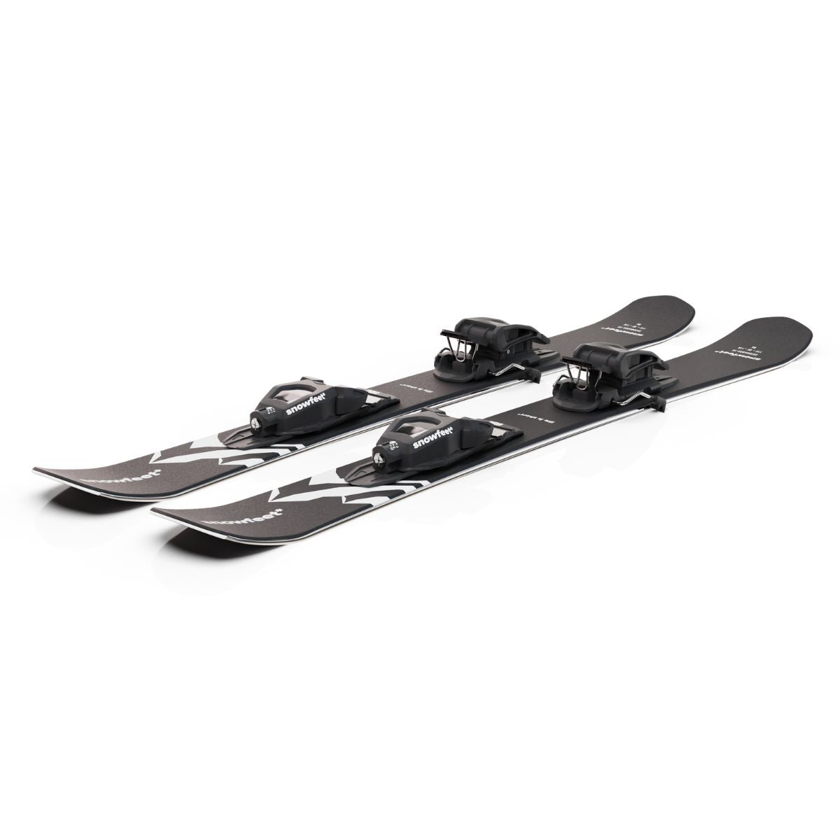 Snowfeet* Short Skis | 99 CM | Mountain Black | Pro Ski Bindings |  Skiblades Skiboards Snowblades - snowfeet*