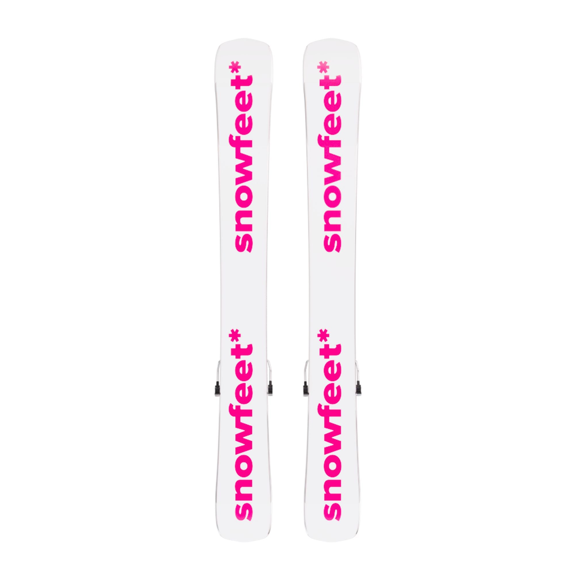 Snowfeet* Short Skis | 99 CM | Pink Paw | Pro Ski Bindings |  Skiblades Skiboards Snowblades - snowfeet*