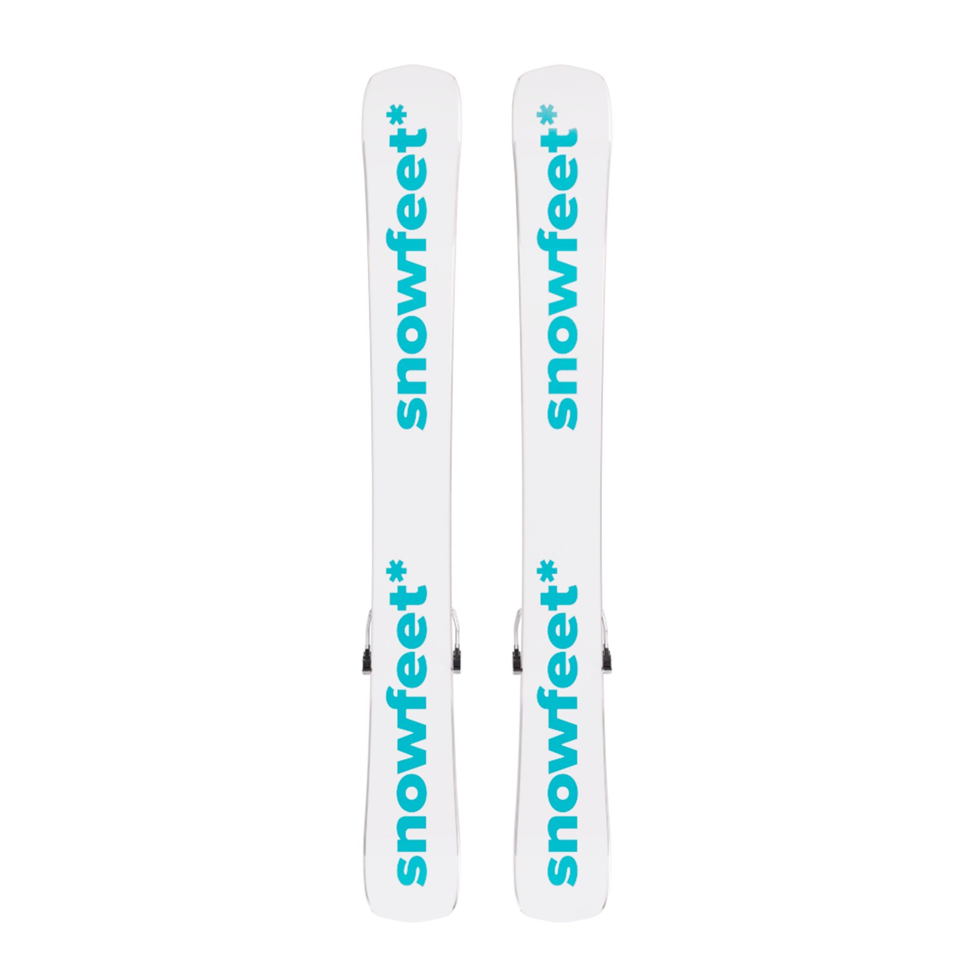 Snowfeet* Short Skis | 99 CM | Turquoise Paw | Pro Ski Bindings |  Skiblades Skiboards Snowblades - snowfeet*