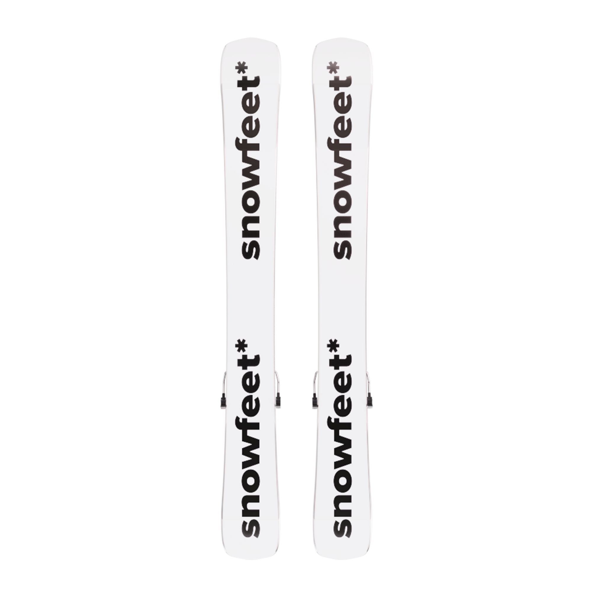 Snowfeet* Short Skis | 99 CM | White Paw | Pro Ski Bindings |  Skiblades Skiboards Snowblades - snowfeet*