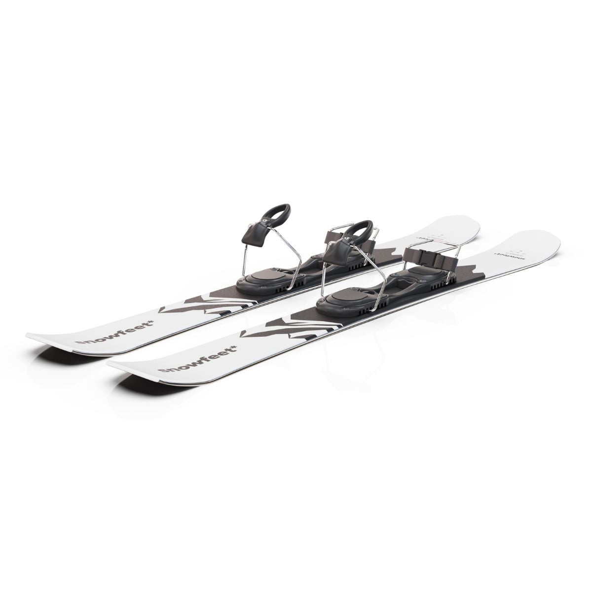 Snowfeet* Short Skis | 99 CM | Mountain White | Ski Bindings |  Skiblades Skiboards Snowblades - snowfeet*