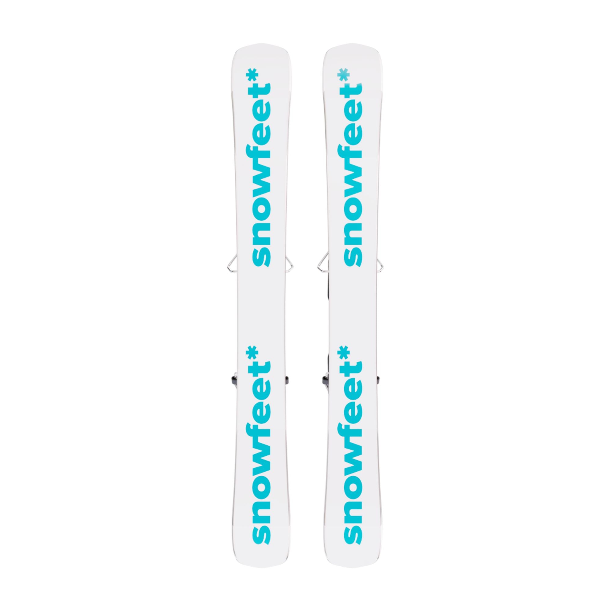 Snowfeet* Short Skis | 99 CM | Turquoise Paw | Ski Bindings |  Skiblades Skiboards Snowblades - snowfeet*