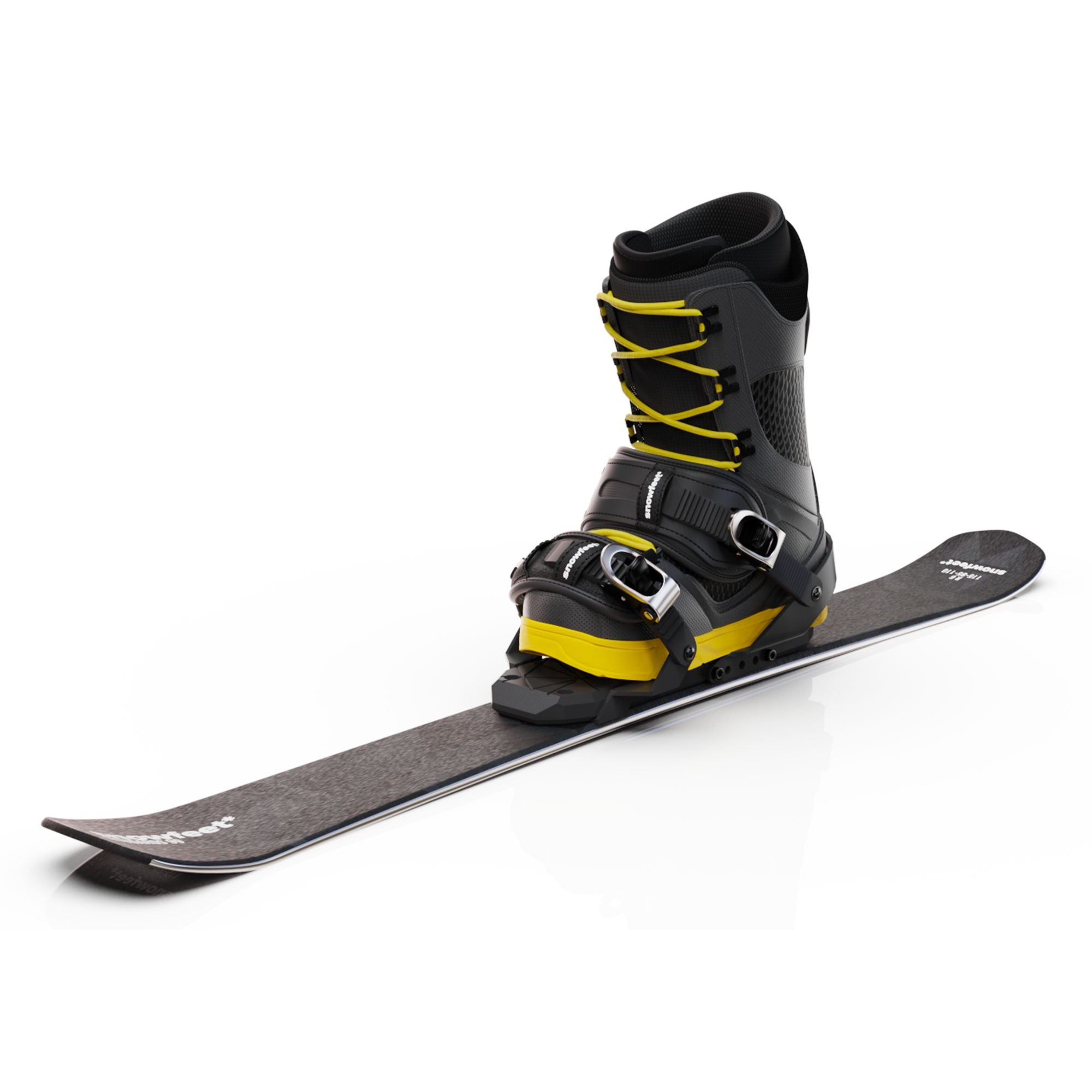 Snowfeet* Short Skis | 99 CM | Black Triangle | Snowboard Bindings |  Skiblades Skiboards Snowblades - snowfeet*