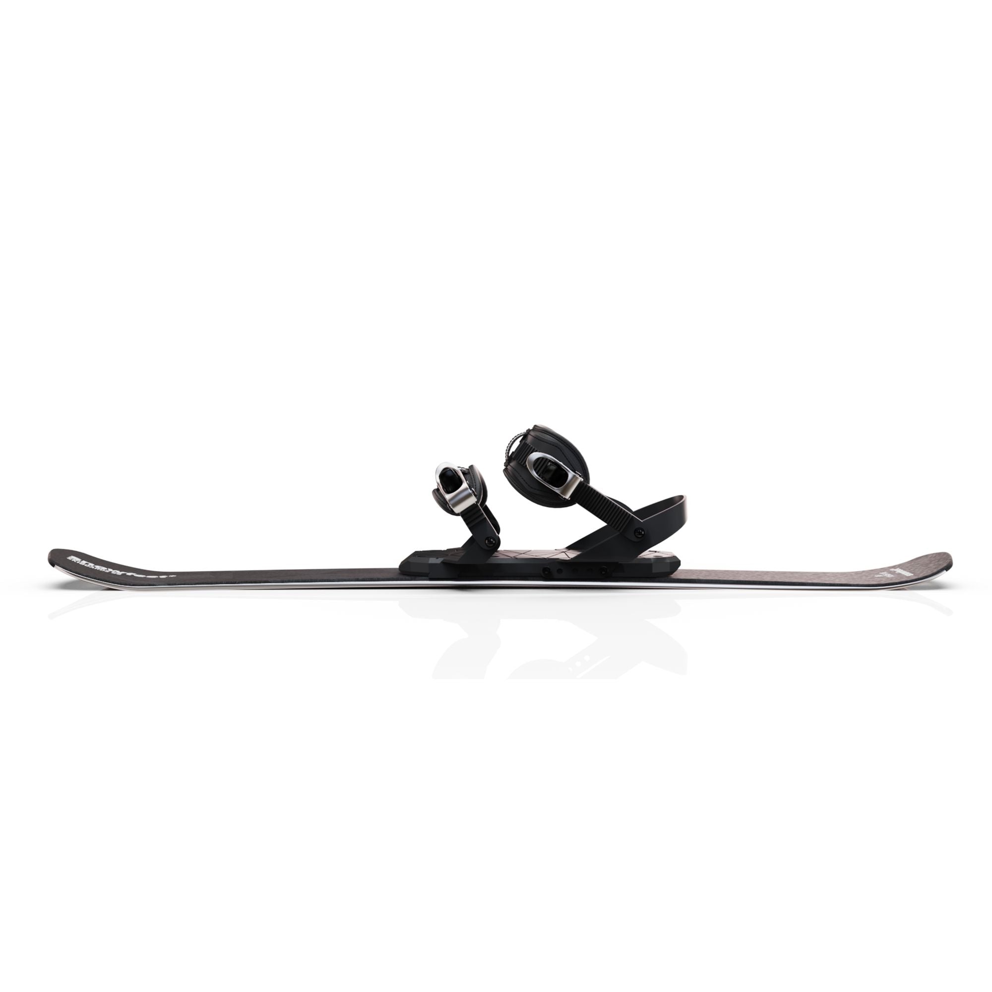 Snowfeet* Short Skis | 99 CM | Black Triangle | Snowboard Bindings |  Skiblades Skiboards Snowblades - snowfeet*