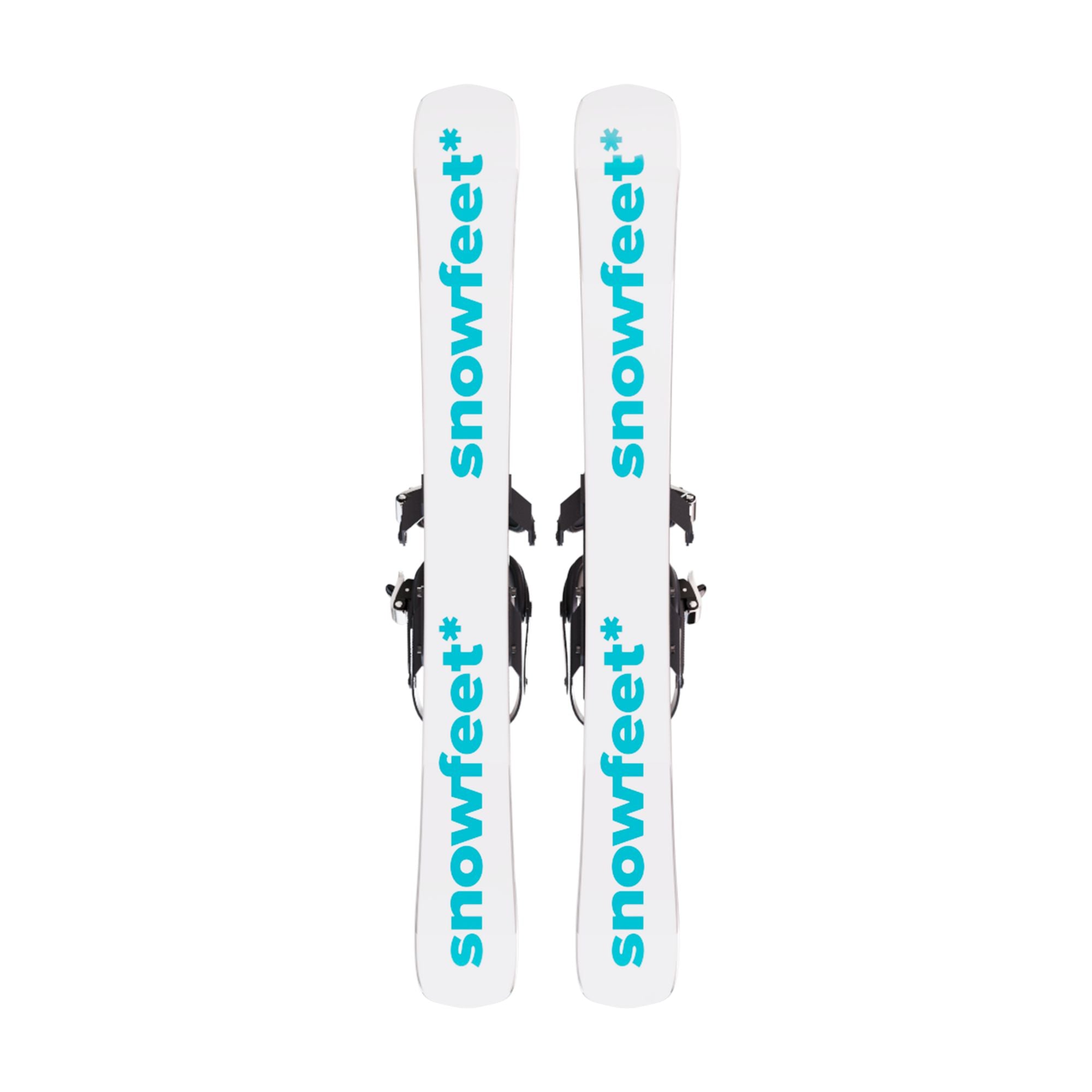 Snowfeet* Short Skis | 99 CM | Turquoise Paw | Snowboard Bindings |  Skiblades Skiboards Snowblades - snowfeet*