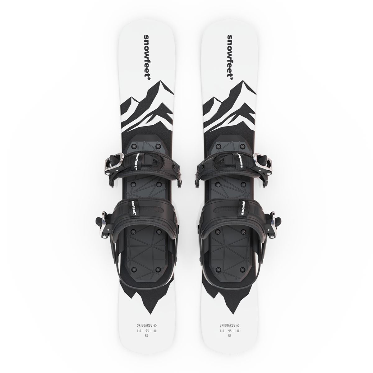 Snowfeet* Skiblades | 65 CM | Skiboards Snowblades Short Mini Skis - snowfeet*