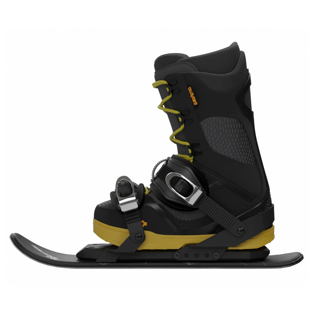 turn your shoes into mini skis with snowfeet, a combination of skis and  skates