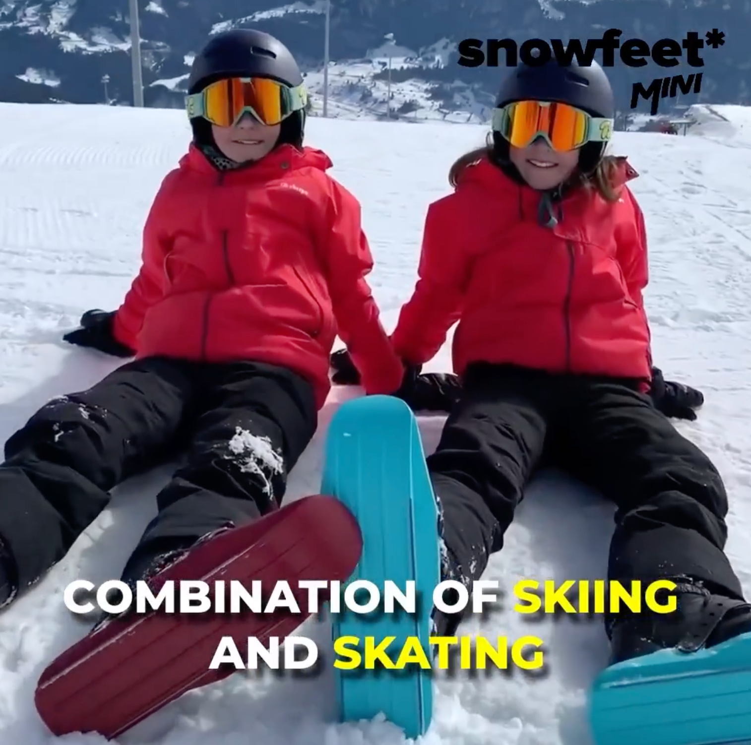 Mini ski adulte homme et femme, patinette ski court Snowblade