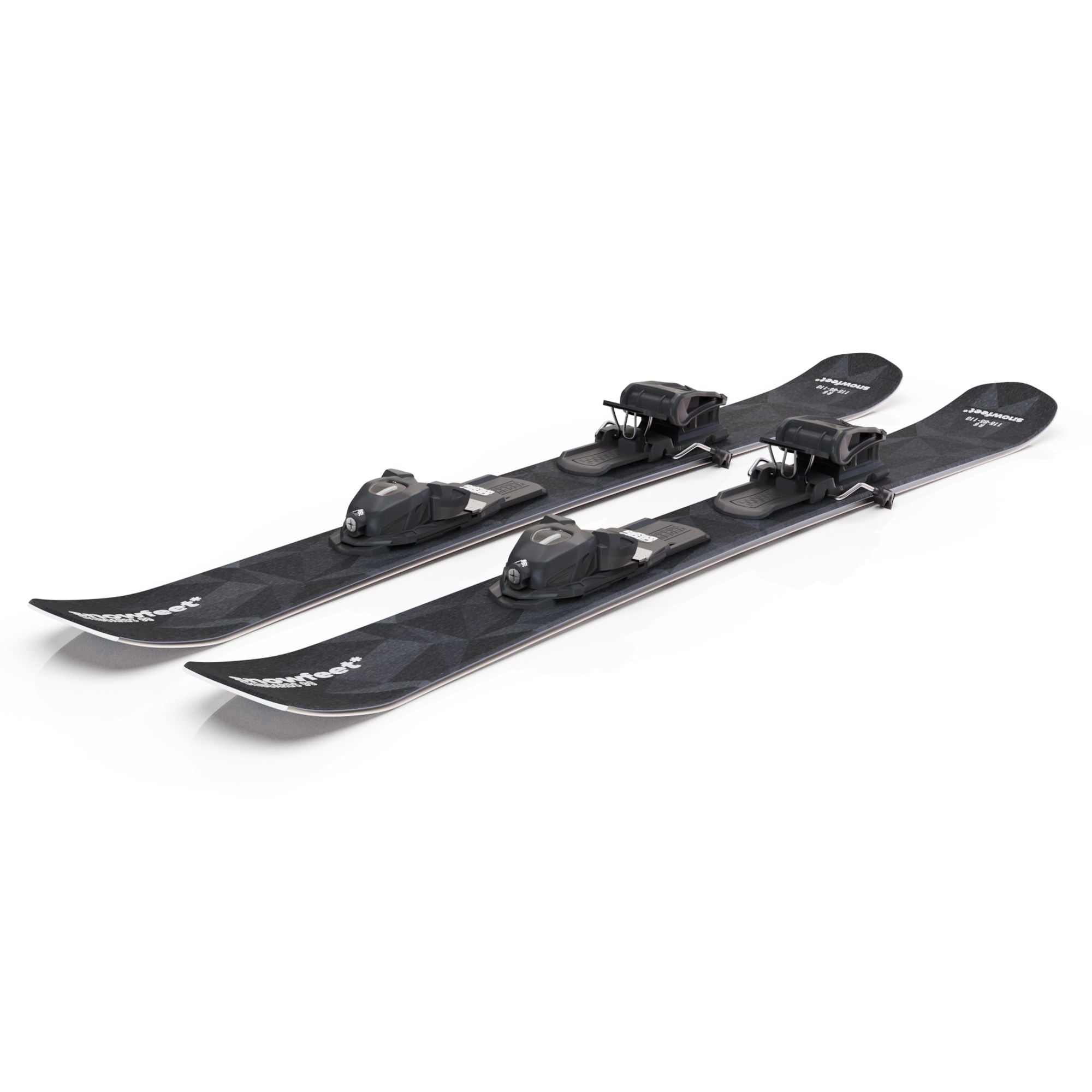 Snowfeet* Short Skis | 99 CM | Black Triangle | Pro Ski Bindings |  Skiblades Skiboards Snowblades - snowfeet*