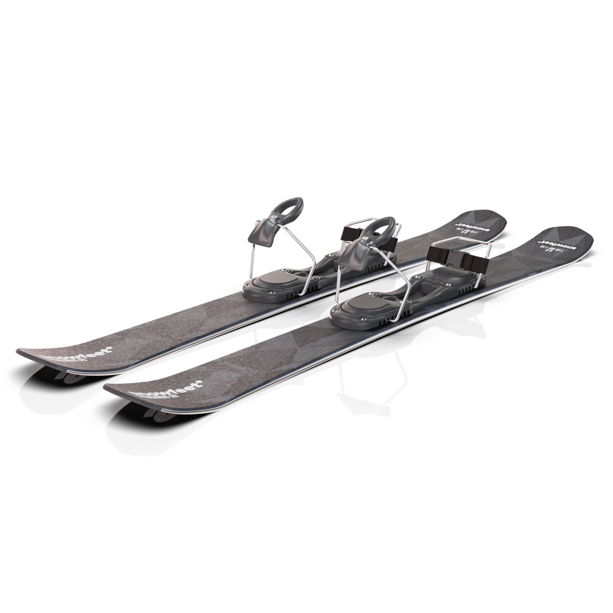 Snowfeet* Short Skis | 99 CM | Black Triangle | Ski Bindings |  Skiblades Skiboards Snowblades - snowfeet*