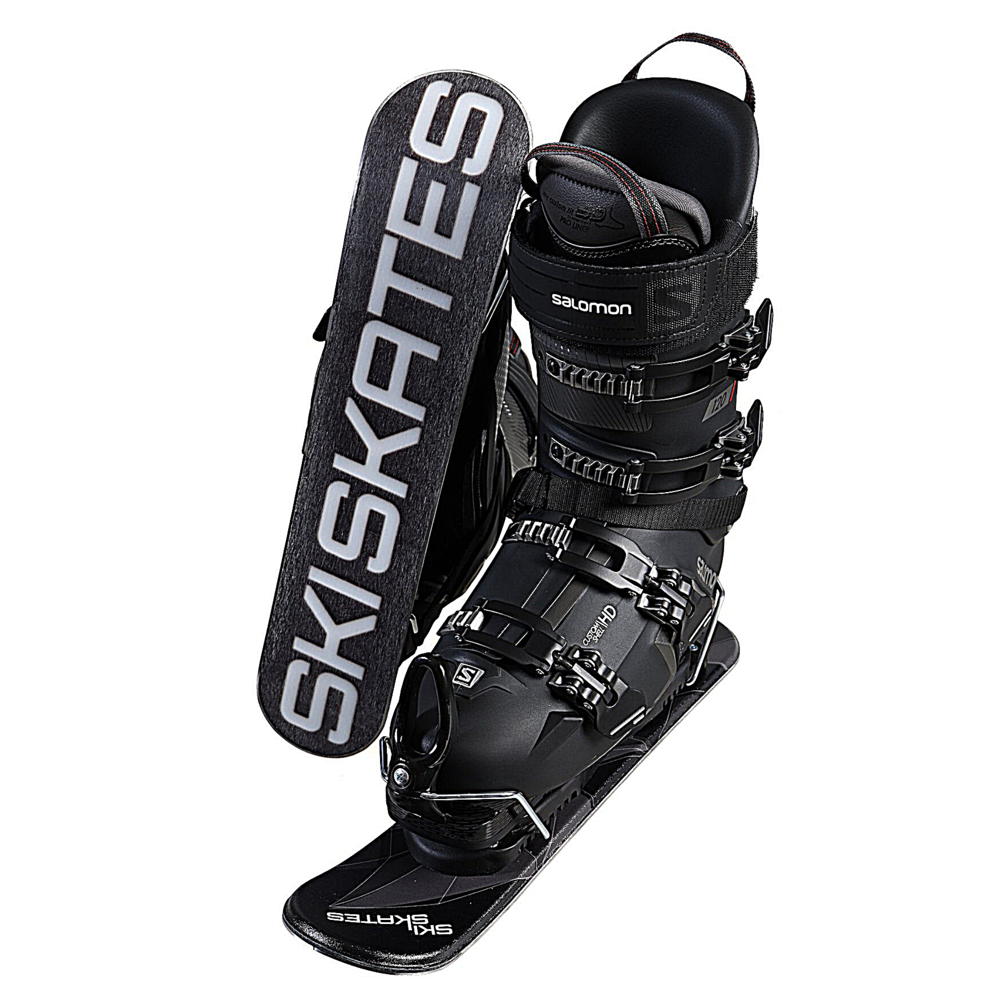 Skiskates by Snowfeet* | 44 CM | Black Triangle | Ski bindings | Skiblades Snowblades Mini Skis | Shortest Ski