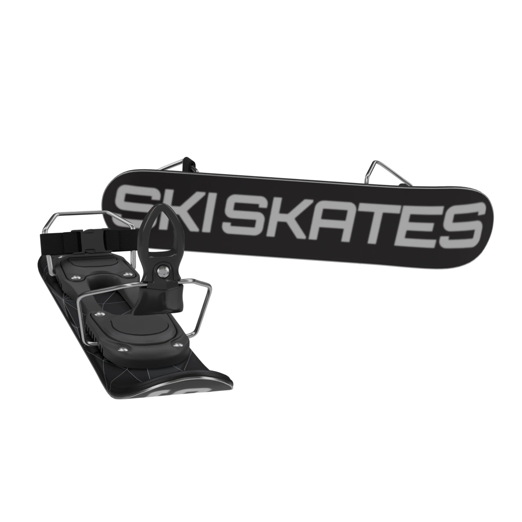 Snowfeet* Skiskates | 44 CM | Black Triangle | Ski Bindings | Skiblades Snowblades Mini Skis | Shortest Ski