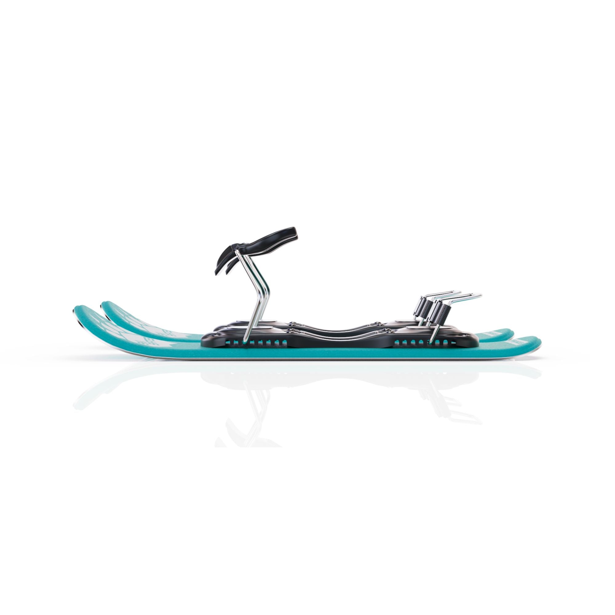 Skiskates by Snowfeet* | 44 CM | Turquoise Paw | Ski bindings | Skiblades Snowblades Mini Skis | Shortest Ski