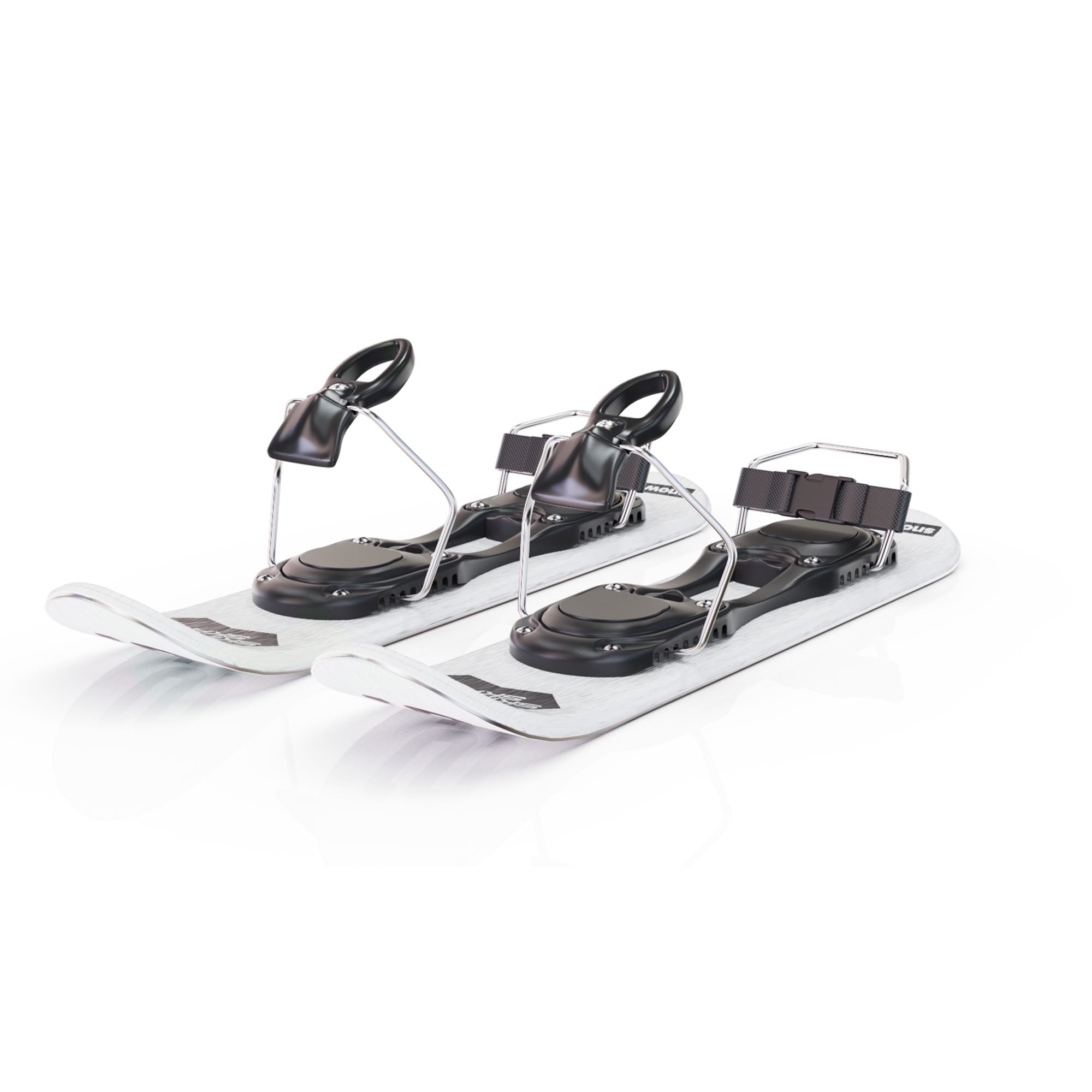 Snowfeet* Skiskates | 44 CM | White Paw | Ski Bindings | Skiblades Snowblades Mini Skis | Shortest Ski