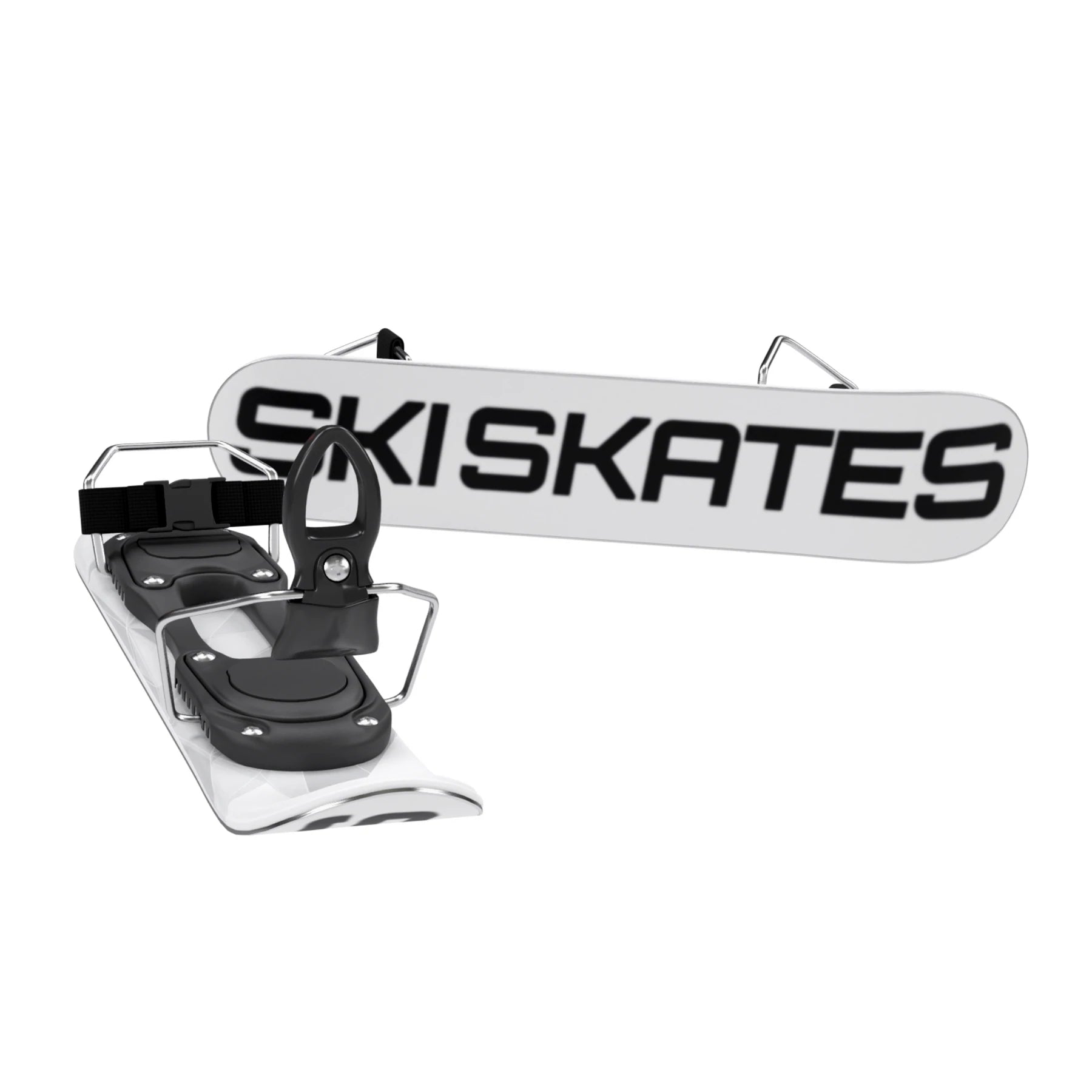 Snowfeet* Skiskates | 44 CM | White Triangle | Ski Bindings | Skiblades Snowblades Mini Skis | Shortest Ski 