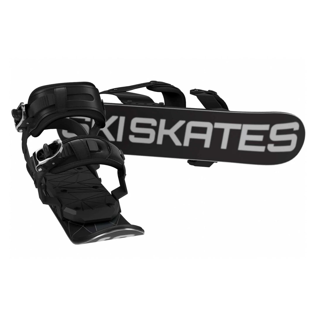 Skiskates by Snowfeet* | 44 CM | Black triangle | Snowboard bindings | Skiblades Snowblades Mini Skis | Shortest Ski