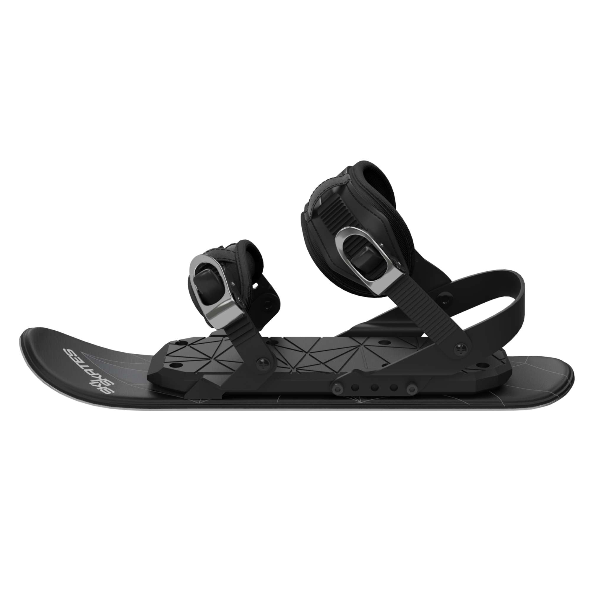 Snowfeet* Skiskates | 44 CM | Black Triangle | Snowboard bindings | Skiblades Snowblades Mini Skis | Shortest Ski