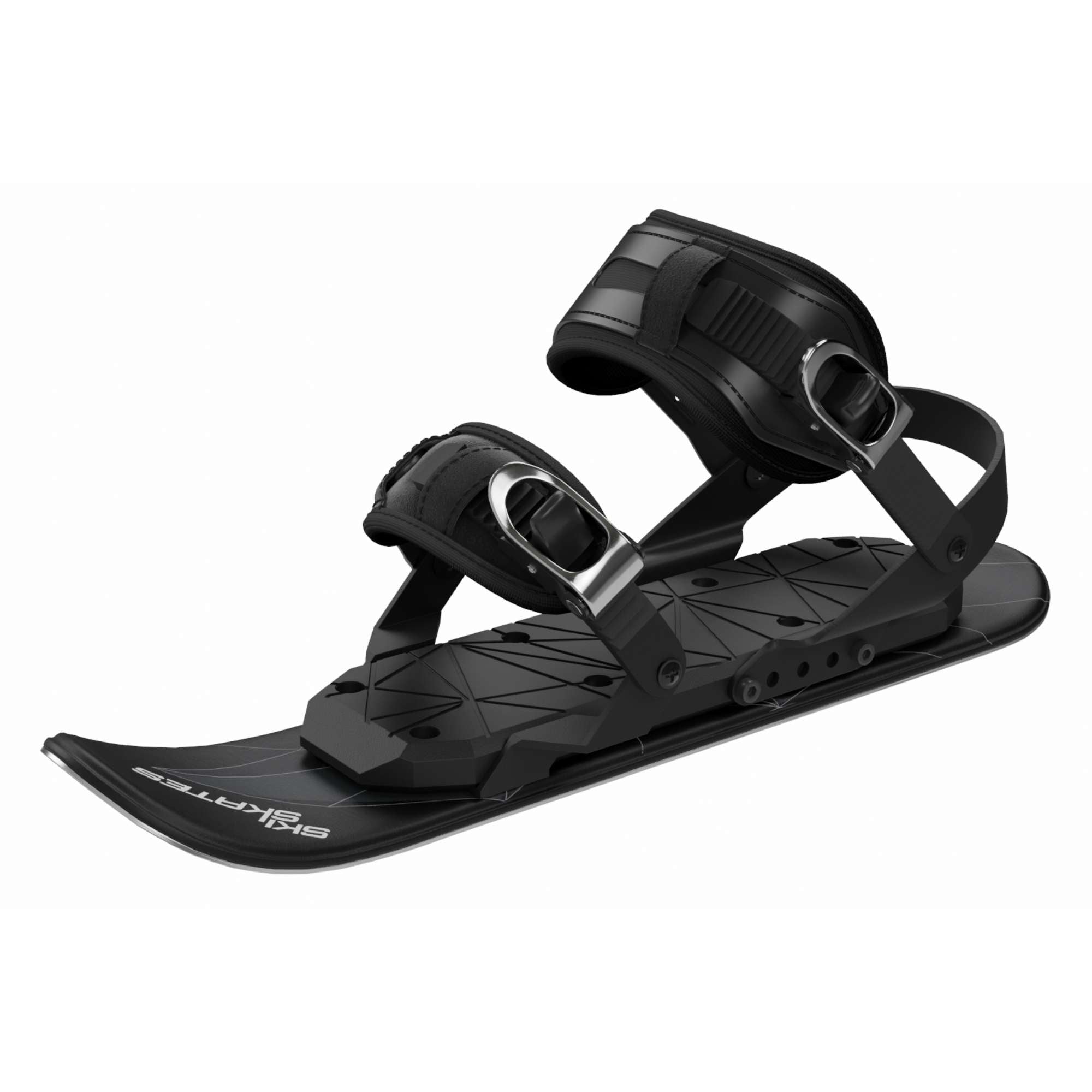 Snowfeet* Skiskates | 44 CM | Black Triangle | Snowboard bindings | Skiblades Snowblades Mini Skis | Shortest Ski